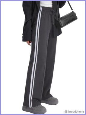 Wide Leg Track Pants with Zipper Pockets Athletic Joggers 28-34 inch